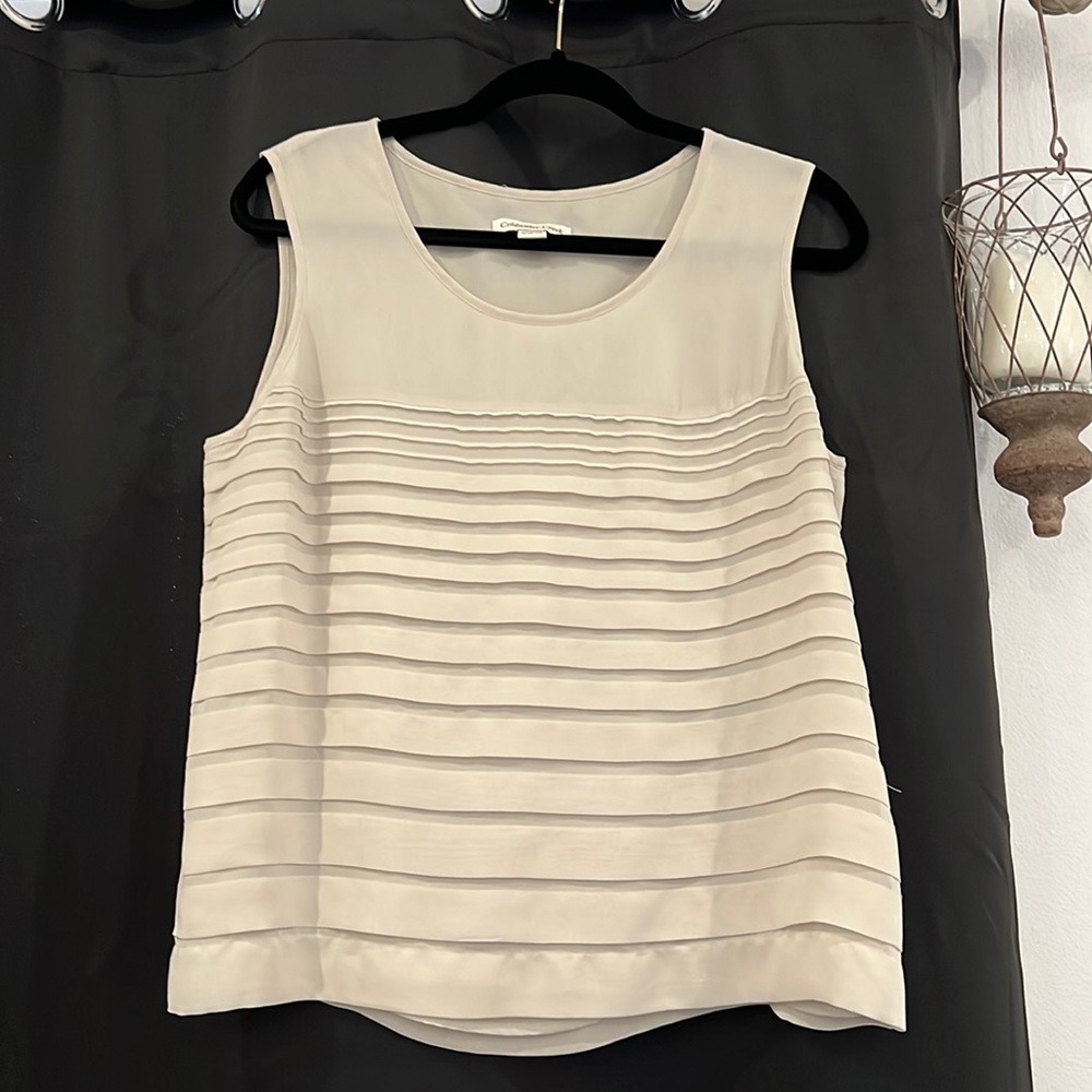 Coldwater Creek sleeveless blouse. Cream color. Size M